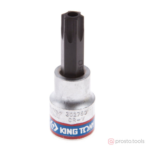 Изображение Головка торц. 3/8" T50 TORX Tampered L= 40мм с отверстием (KING TONY)