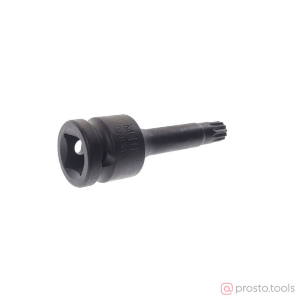 Изображение Головка ударная со вставкой SPLINE 1/2" M10 длина 78мм //JTC