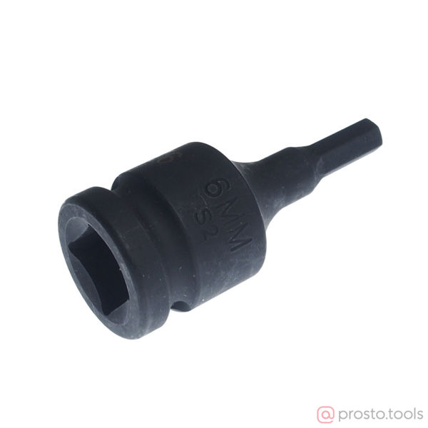 Изображение Головка ударная со вставкой HEX 1/2" H6 диаметр 25 длина 60мм //JTC