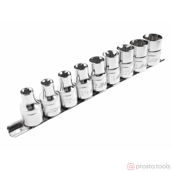 Изображение Набор головок торцевых TORX 1/2" E10-E24 9 предметов JTC /1/6/24