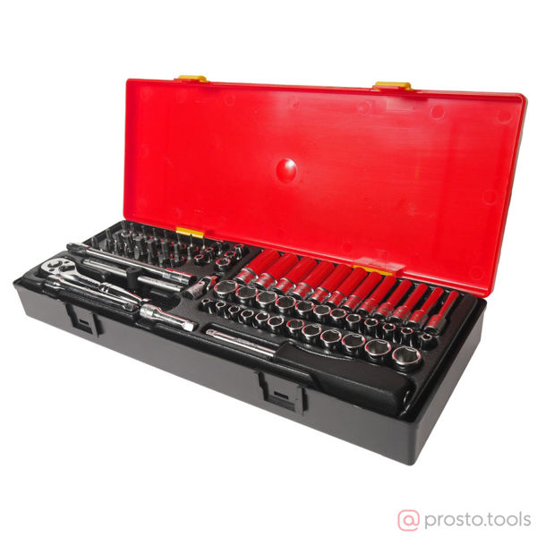 Изображение Набор головок 1/4" комбинированный (в кейсе) 73 предмета JTC /1
