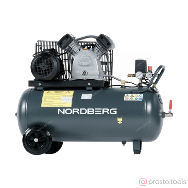 Изображение Компрессор ременной NCP100/500 380В, ресив. 100л, 500л/мин //NORDBERG