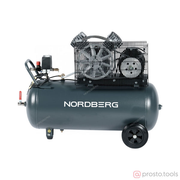 Изображение Компрессор ременной NCP100/500 380В, ресив. 100л, 500л/мин //NORDBERG