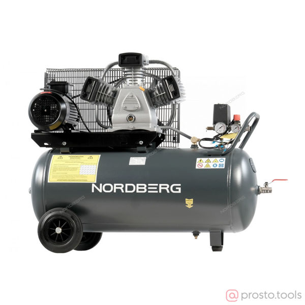 Изображение Компрессор ременной NCP100/580 380В, ресив. 100л, 580л/мин //NORDBERG