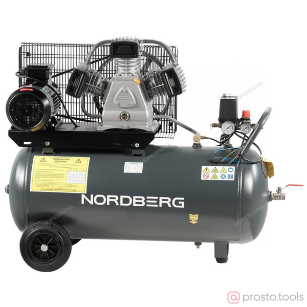 Изображение Компрессор ременной NCP100/580 380В, ресив. 100л, 580л/мин //NORDBERG