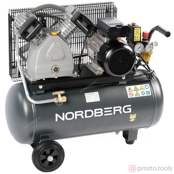 Изображение Компрессор ременной NCP50/420A 220В, ресив. 50л, 420л/мин //NORDBERG