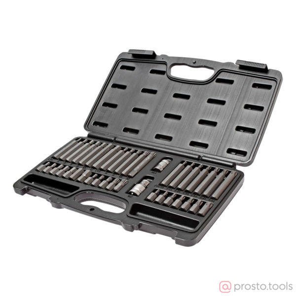 Изображение Набор бит 40пр TORX, HEX, SPLINE с адаптерами 3/8" & 1/2" //JTC