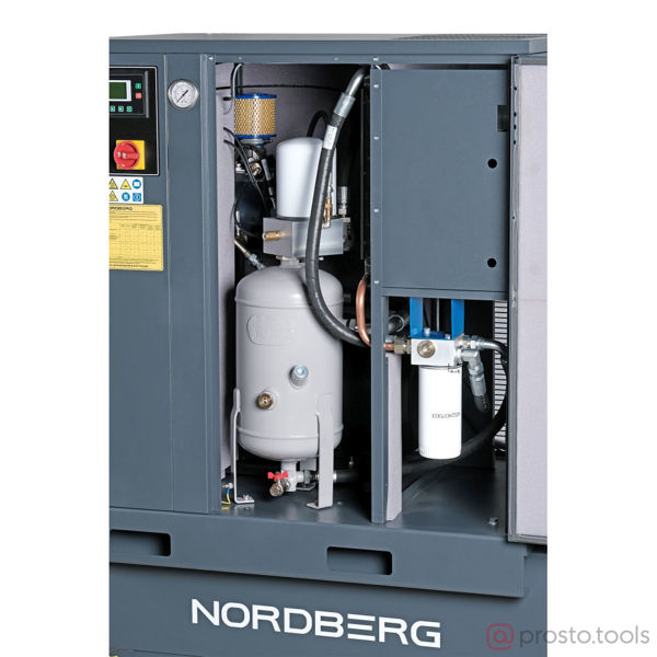Изображение Компрессор винтовой NCS500/2100-10D 15кВт, 10Бар, 2100л/мин, ресивер 500л, осушитель //NORDBERG