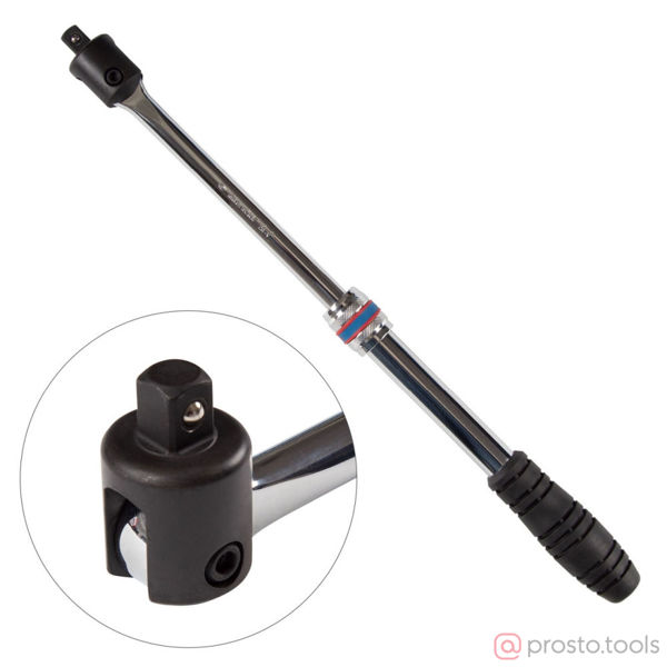 Изображение Вороток 1/2" 450-600 мм с шарниром телескопический (KING TONY)