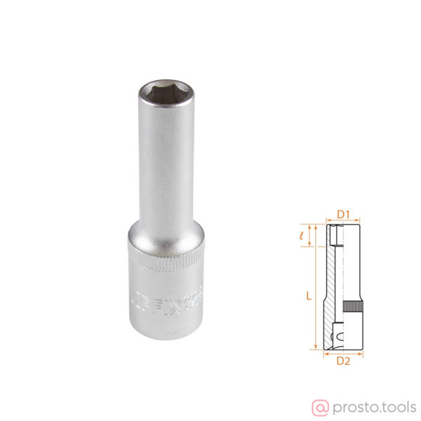 Изображение Головка торц. 1/2" 10мм 6-гран. глубокая //AFFIX