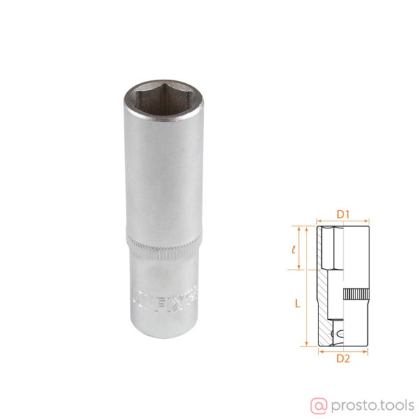 Изображение Головка торц. 1/2" 15мм 6-гран. глубокая //AFFIX
