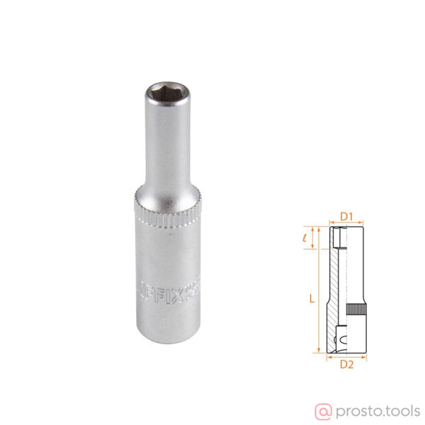 Изображение Головка торц. 1/4" 5мм 6-гран. глубокая //AFFIX