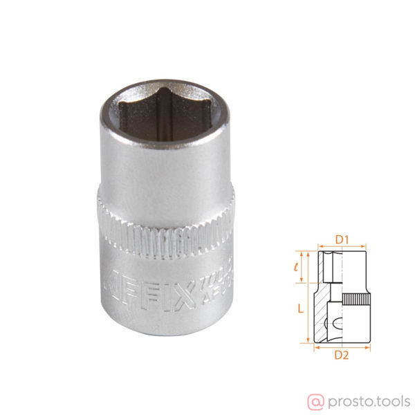 Изображение Головка торц. 3/8" 11мм 6-гран. //AFFIX