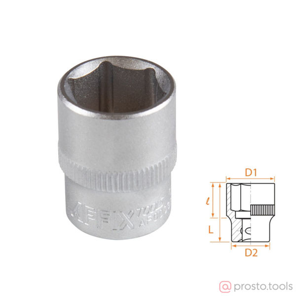 Изображение Головка торц. 3/8" 16мм 6-гран. //AFFIX