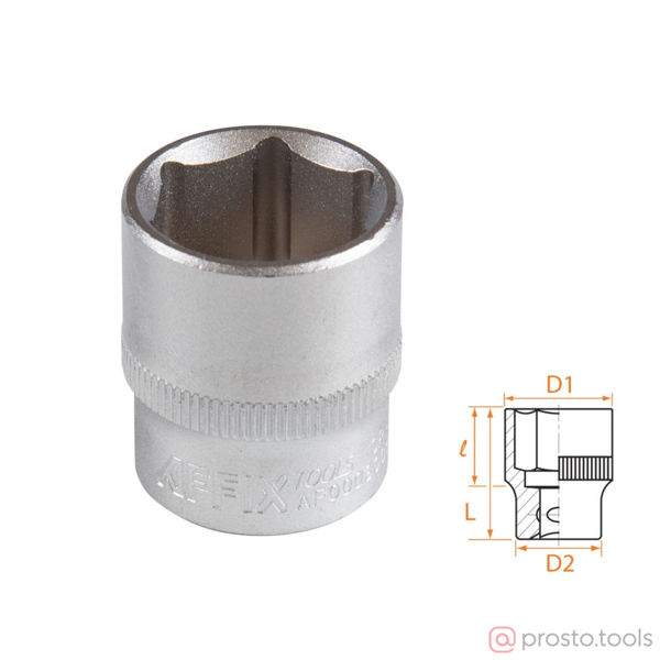Изображение Головка торц. 3/8" 19мм 6-гран. //AFFIX