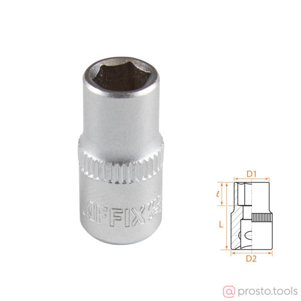 Изображение Головка торц. 1/4" 7мм 6-гран. //AFFIX