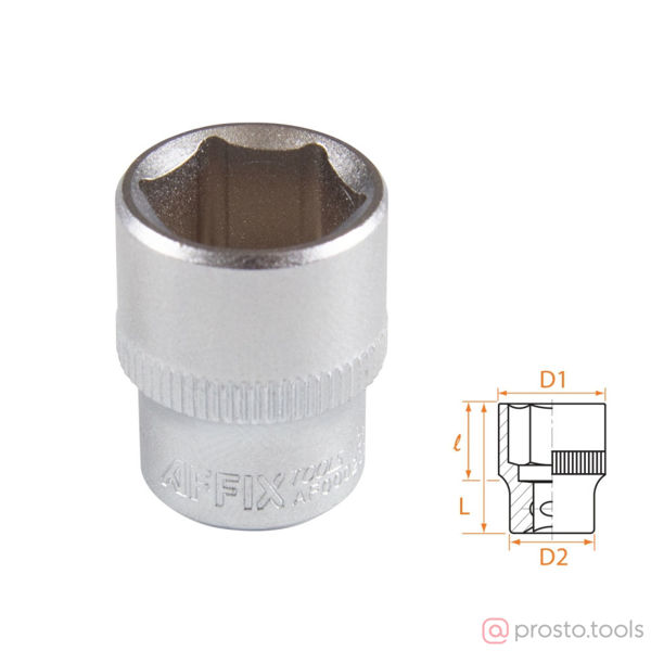 Изображение Головка торц. 1/4" 14мм 6-гран. //AFFIX