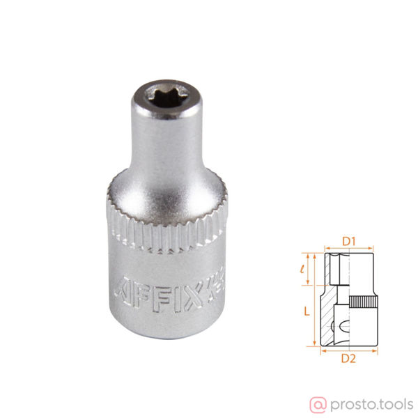 Изображение Головка торц. 1/4" E4 TORX Е-стандарт //AFFIX