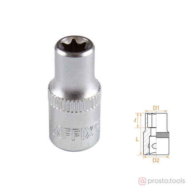 Изображение Головка торц. 1/4" E7 TORX Е-стандарт //AFFIX