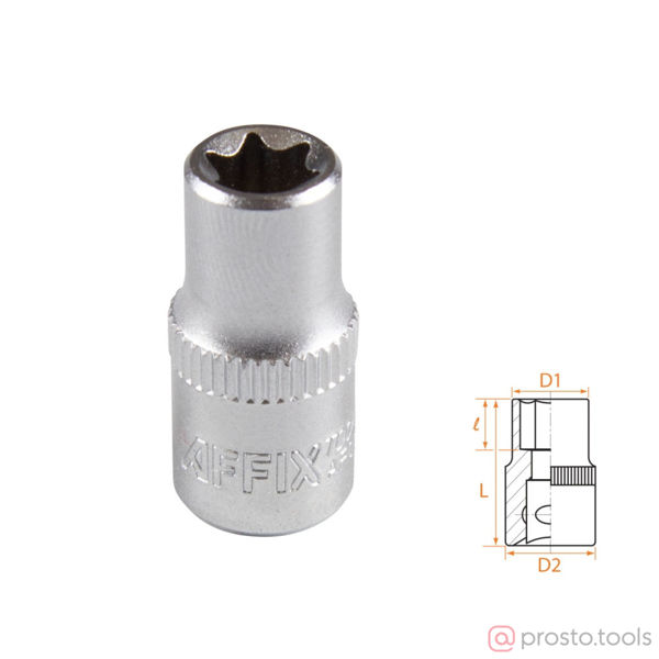 Изображение Головка торц. 1/4" E8 TORX Е-стандарт //AFFIX