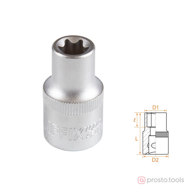 Изображение Головка торц. 1/2" E12 TORX Е-стандарт //AFFIX