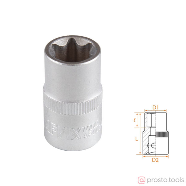 Изображение Головка торц. 1/2" E18 TORX Е-стандарт //AFFIX