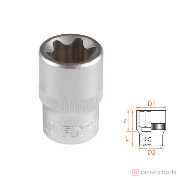 Изображение Головка торц. 1/2" E22 TORX Е-стандарт //AFFIX