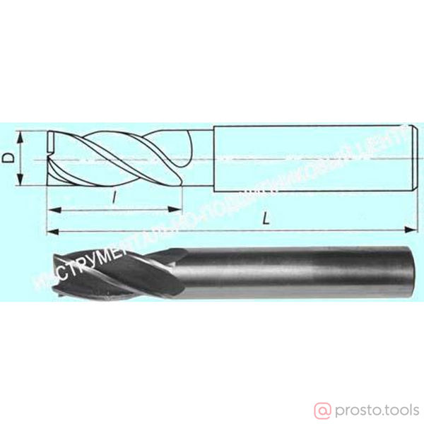 Изображение Фреза концевая ц/х 2,5х8х40Р6АМ5 Z=4 "CNIC" dхв-4мм (шт)