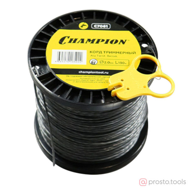 Изображение Корд трим.CHAMPION Alu Twist 2.0мм*130м (витой)+нож