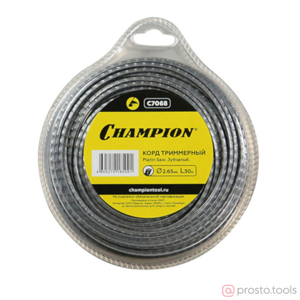 Изображение Корд трим.CHAMPION Platin Saw 2.65мм*30м (зубчатый)