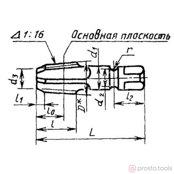 Изображение Метчик К 1/8"(NPT) Р6М5 конический дюймовый м/р. (27 ниток/дюйм)