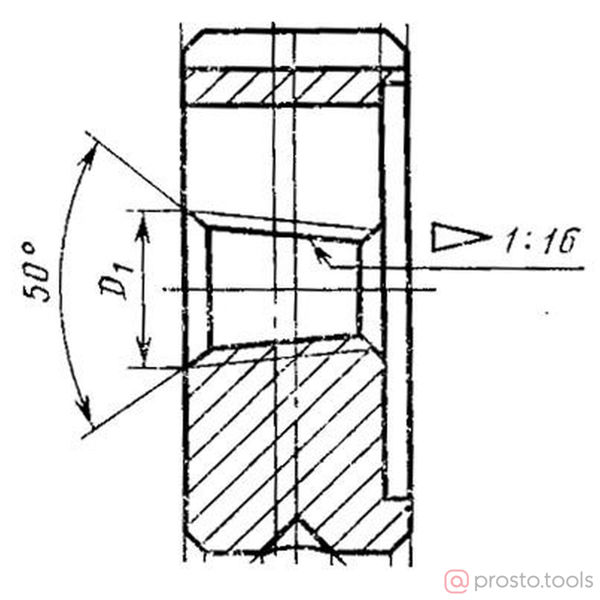 Изображение Плашка коническая R 1/4" 19 ниток/дюйм, dнар.38мм //TLX