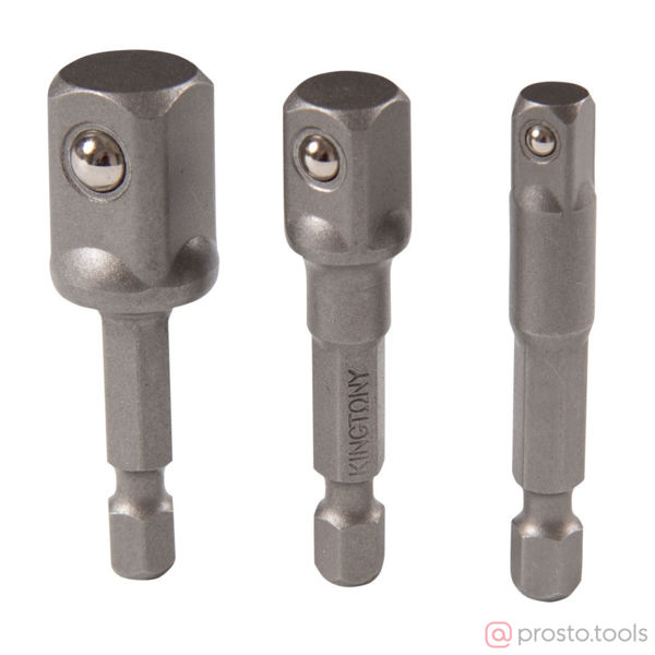 Изображение Набор переходников 1/4">1/4", 3/8", 1/2", 3 предмета (KING TONY)