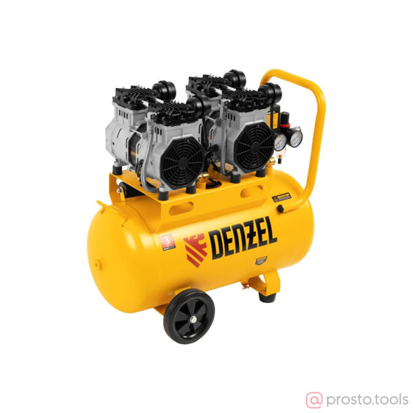 Изображение Компрессор безмасляный DLS 2200/50, 2200 Вт, 2х1100, 50 л, 380 л/мин //DENZEL