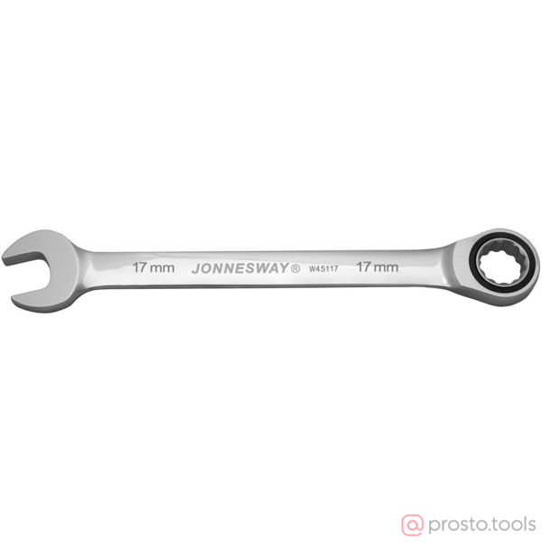 Изображение Ключ комбинированный с трещоткой 17мм W45117 //JONNESWAY