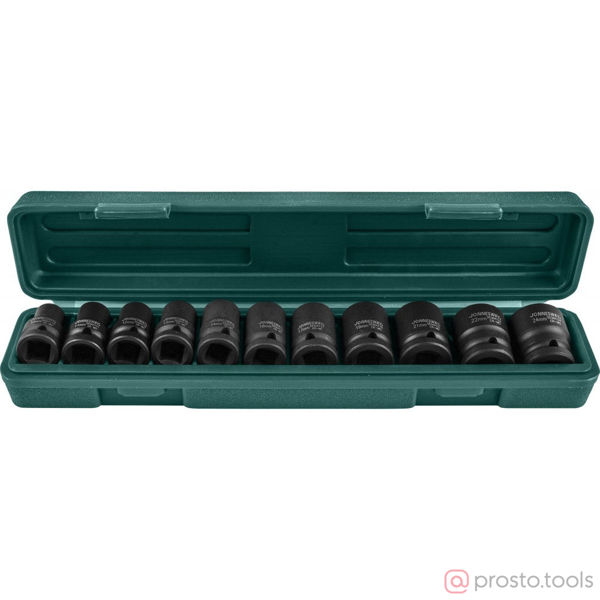 Изображение Набор головок ударных 1/2" 10-24 мм 6 гр. 11 пред. S03A4111S //JONNESWAY