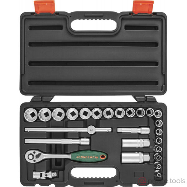 Изображение Набор головок 3/8" 6-24 мм с трещоткой 26 пред. Super Tech S68H3126S //JONNESWAY