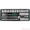 Изображение Набор головок 1/2" 8-34 мм 6 гр. 28 пред. с трещоткой S04H4728S //JONNESWAY