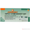 Изображение Набор головок 1/4" 4-13 мм 6 гр. 18 пред. с трещоткой S04H2118S //JONNESWAY