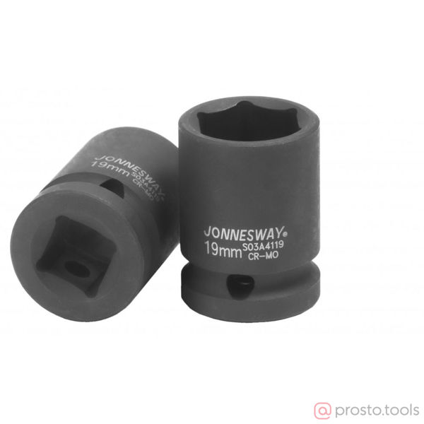 Изображение Головка ударная 1/2" 19мм 6-гран. S03A4119 //JONNESWAY