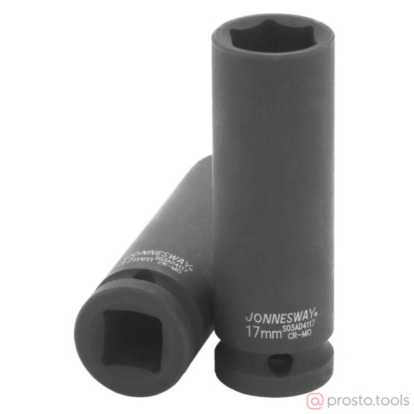 Изображение Головка ударная 1/2" 17мм 6-гран. глубокая S03AD4117 //JONNESWAY