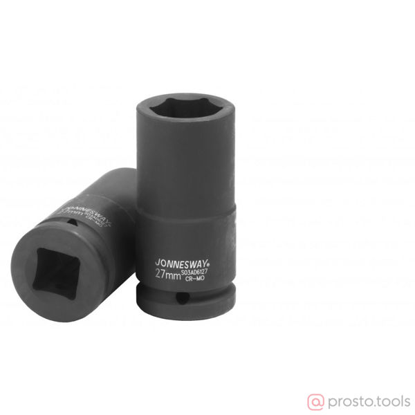 Изображение Головка ударная 3/4" 27мм 6-гран. глубокая S03AD6127 //JONNESWAY