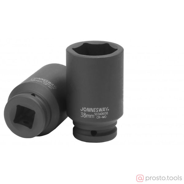 Изображение Головка ударная 3/4" 38мм 6-гран. глубокая S03AD6138 //JONNESWAY
