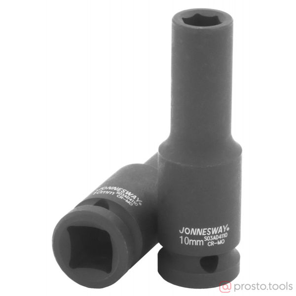 Изображение Головка ударная 1/2" 10мм 6-гран. глубокая S03AD4110 //JONNESWAY