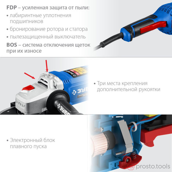 Изображение УШМ 230мм 2000Вт УШМ-П230-2000 П //ЗУБР
