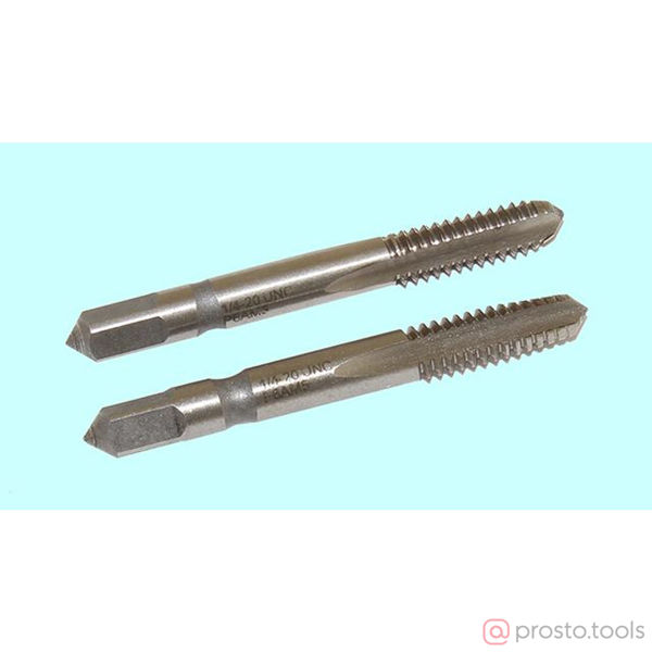 Изображение Метчик 1/4" UNC 60° Р6АМ5 дюймовый, м/р., комплект из 2-х шт. (20 ниток/дюйм) DIN351 "CNIC" (компл)