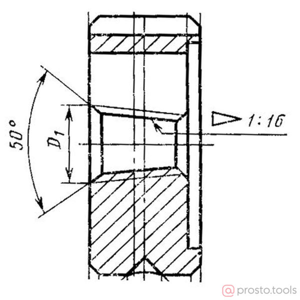 Изображение Плашка коническая К 1 1/2" (NPT), 11 1/2 ниток/дюйм, dнар.90мм //CNIC