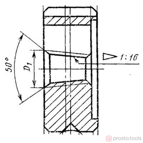 Изображение Плашка коническая R 1 1/4" 11 ниток/дюйм, dнар.75мм //CNIC
