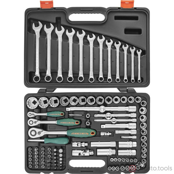 Изображение Набор инструмента 111 пр. пласт. кейс 1/4", 1/2" DR Super Tech S68H5234111S //JONNESWAY