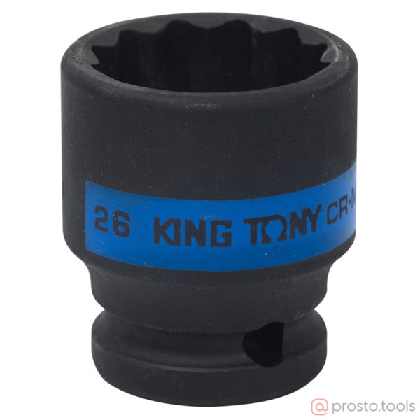 Изображение Головка ударная 1/2" 26мм 12-гран. (KING TONY)